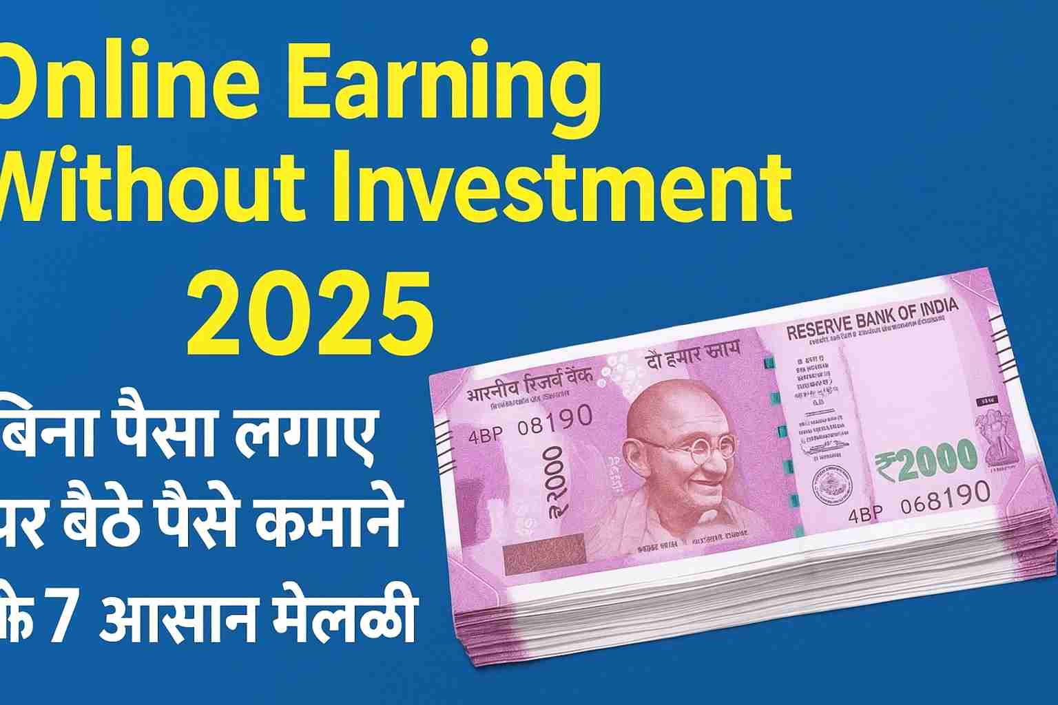 Online Earning Without Investment 2025